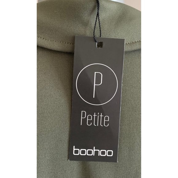 BOOHOO Olive Green Isobel O-Ring Belted Knit Duster Cardigan/Jacket NWT 6P - Picture 6 of 11